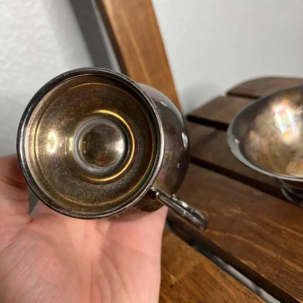 Vintage Towle Silver Plate Bowl & Creamer Pitcher